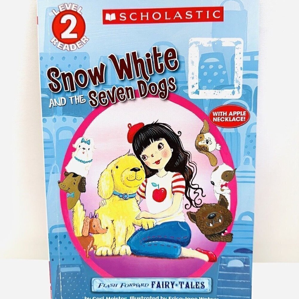 SNOW WHITE AND THE SEVEN DOGS Paperback Book Level 2 Reader by Cari Meister New
